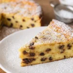 nadýchaný ricottový koláč s čokoládou