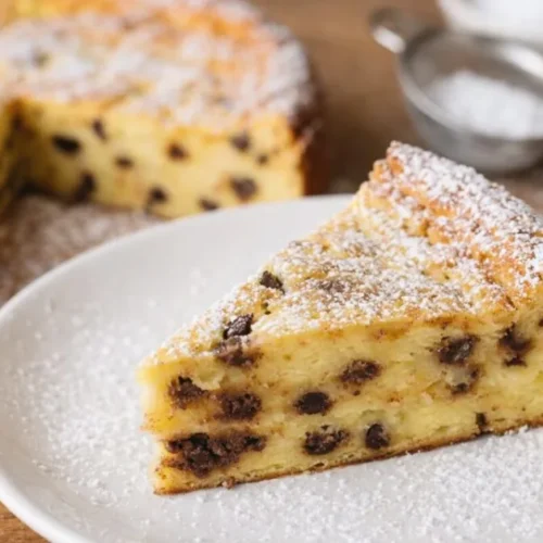 nadýchaný ricottový koláč s čokoládou