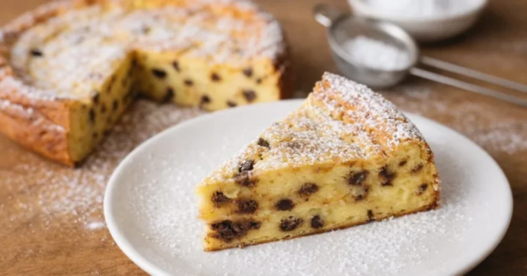 nadýchaný ricottový koláč s čokoládou