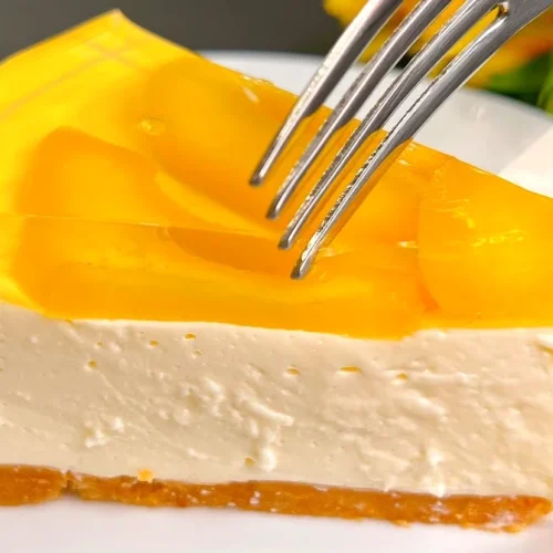 nepečená broskyňová torta