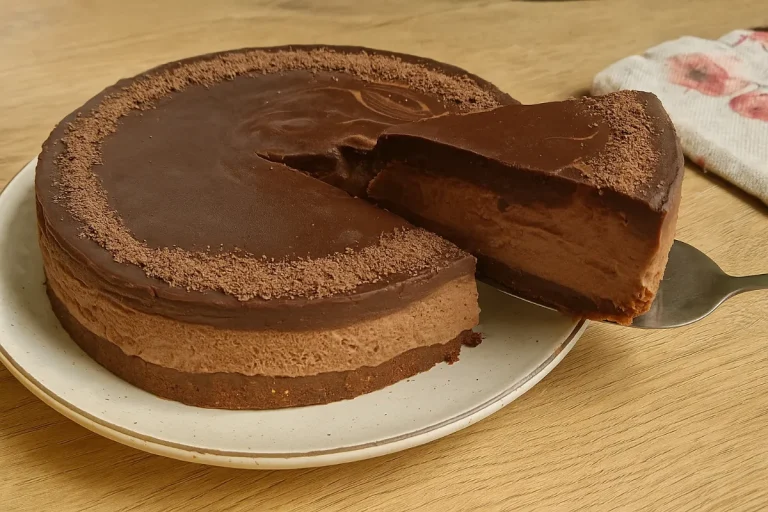 nepečená čokoládová torta