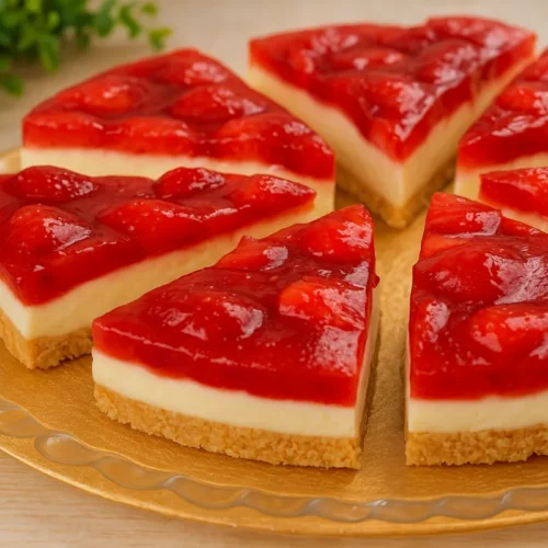 nepečená jahodová smotanová torta