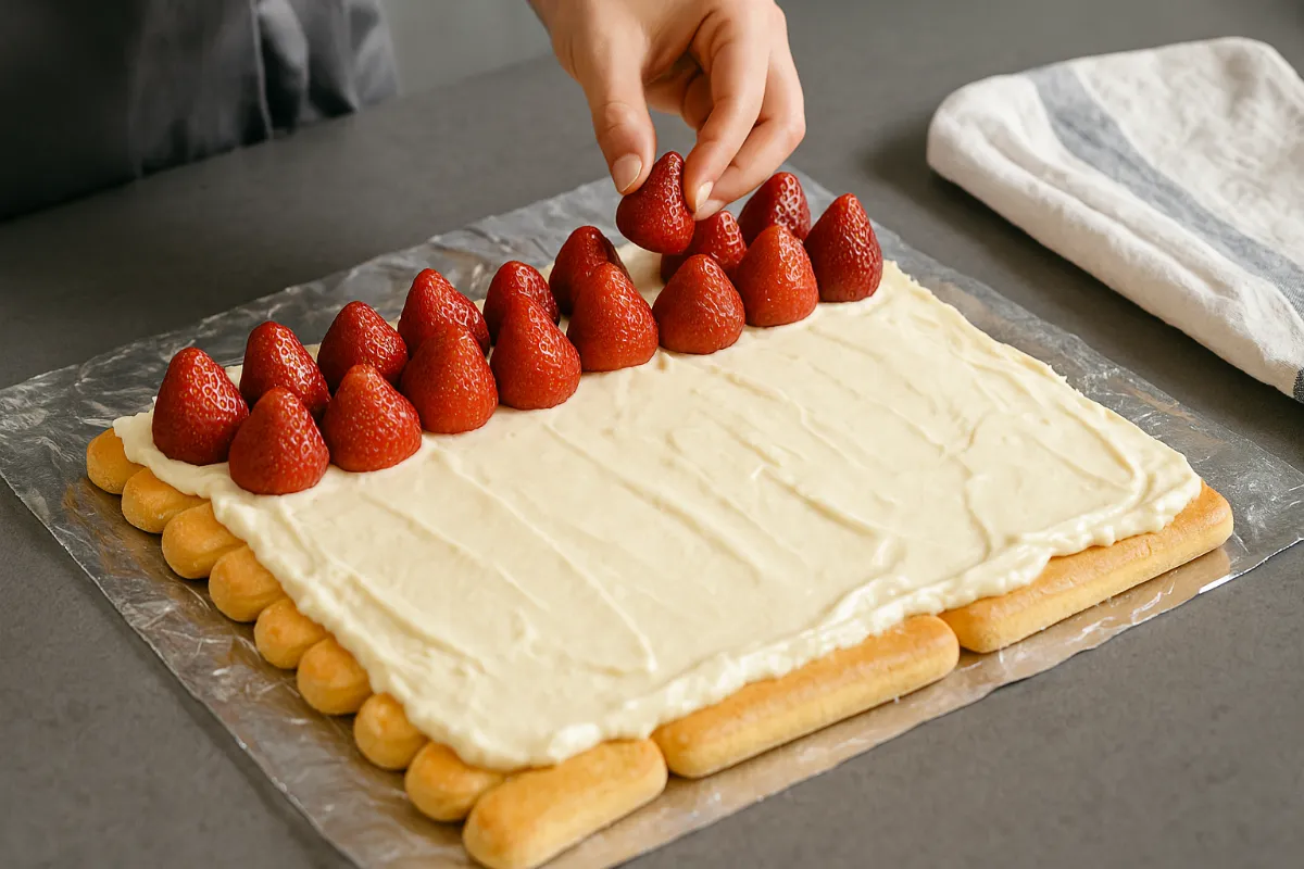 nepečená piškótová roláda