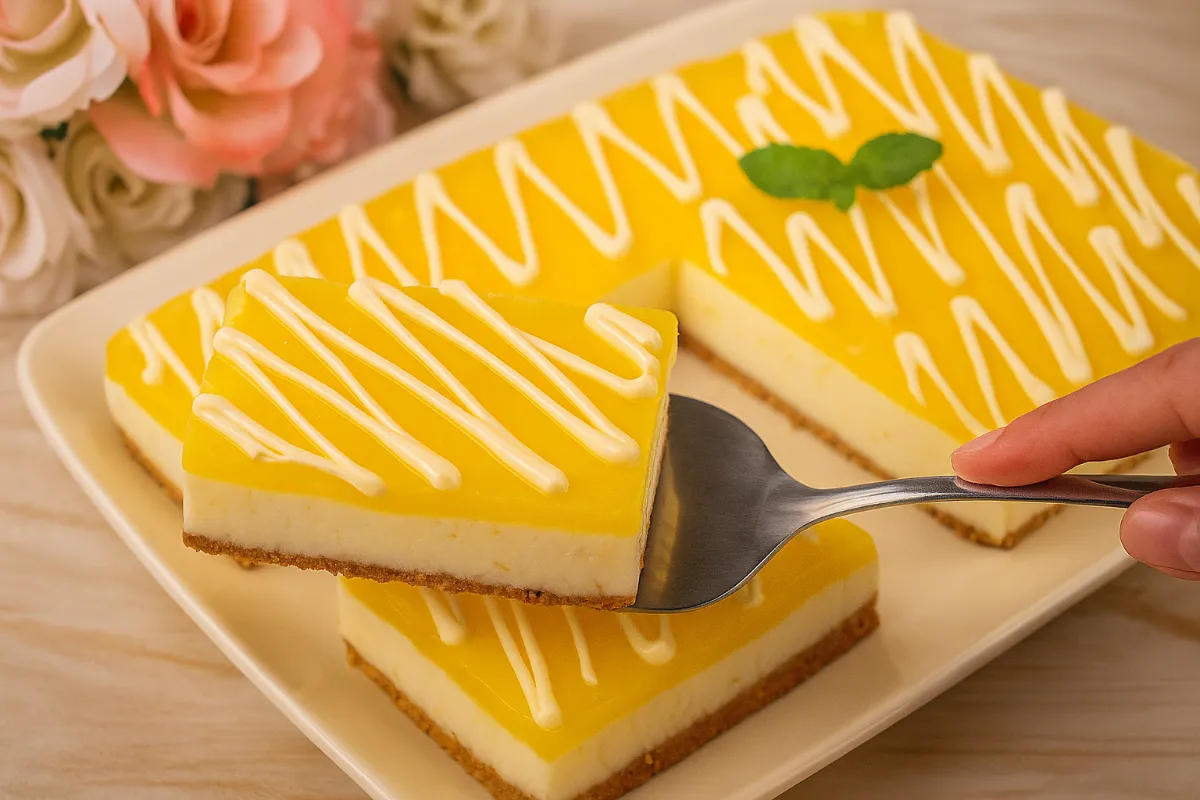 nepečené jogurtové rezy