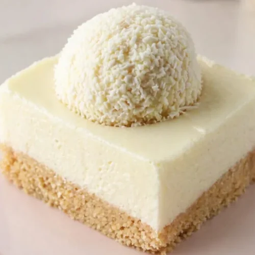 nepečené kokosové rezy s bielou čokoládou