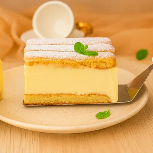 nepečené vanilkové rezy