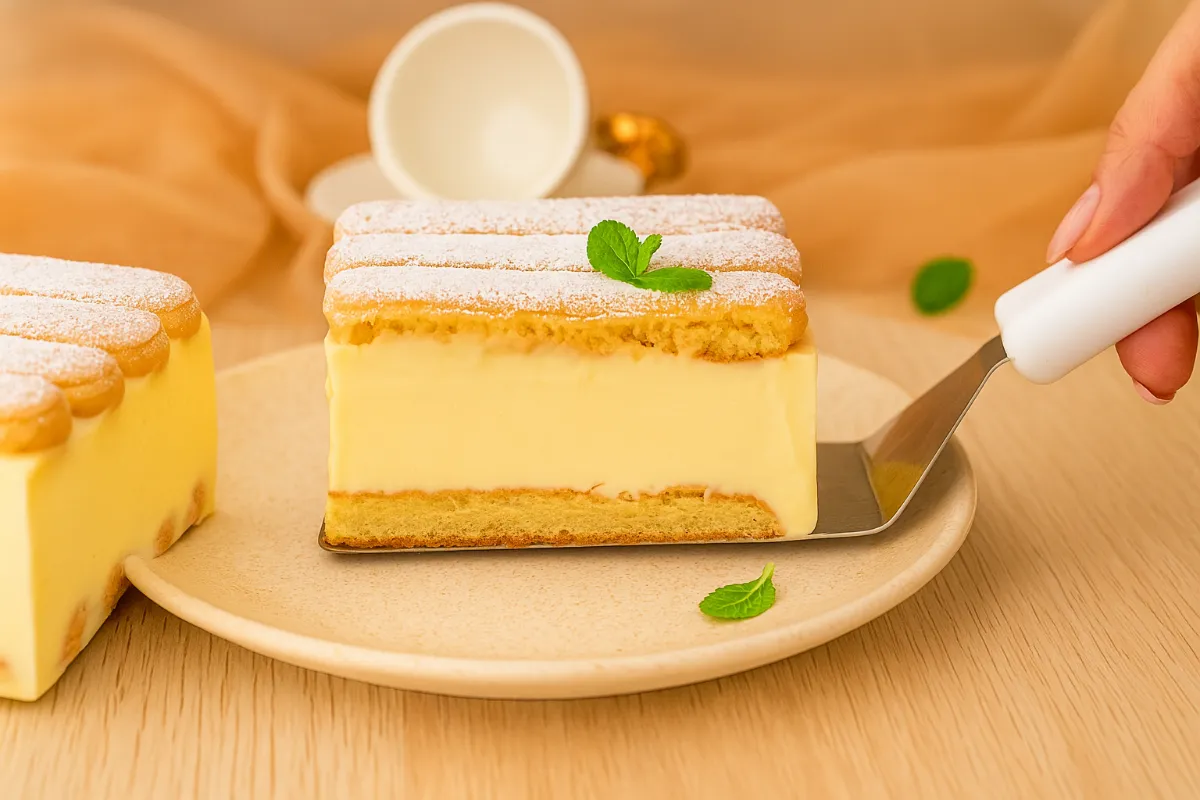 nepečené vanilkové rezy