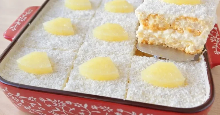 nepečený ananásový dezert