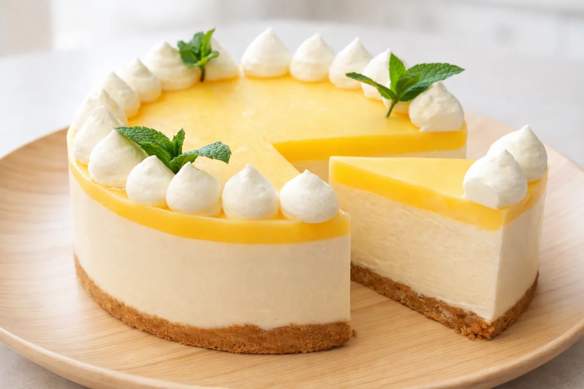 nepečený citrónový cheesecake