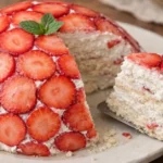 nepečený jahodový dezert