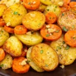 opekané zemiaky s mrkvou