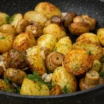 opekané zemiaky so šampiňónmi