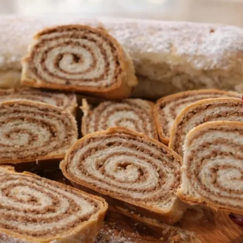 orechová štrúdľa bez mlieka a vajec