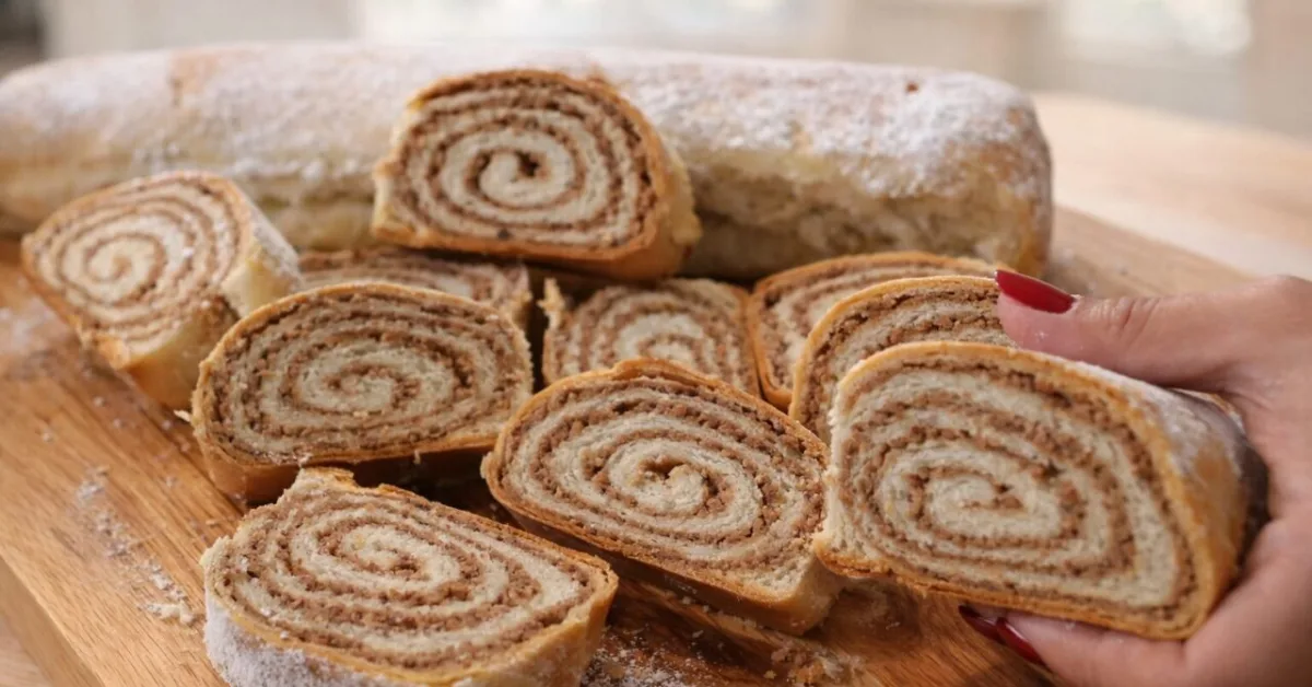 orechová štrúdľa bez mlieka a vajec