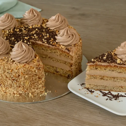 orechová torta s nutellovým krémom