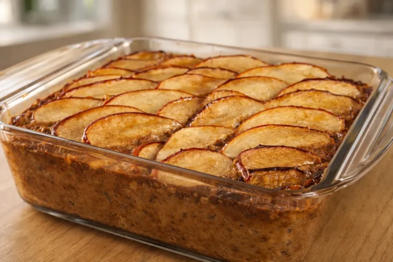 ovsený koláč s jablkami