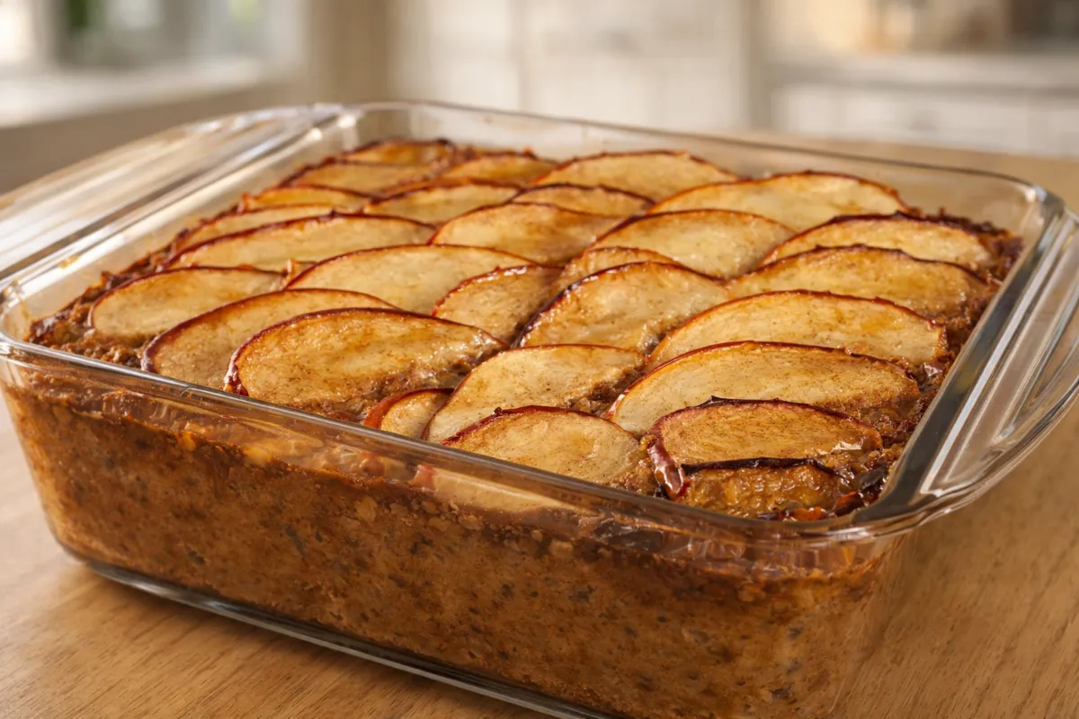 ovsený koláč s jablkami