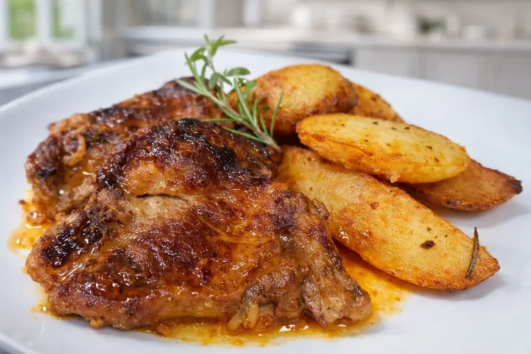 pečená krkovička na zemiakoch