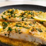 pečená ryba na cesnakovom masle