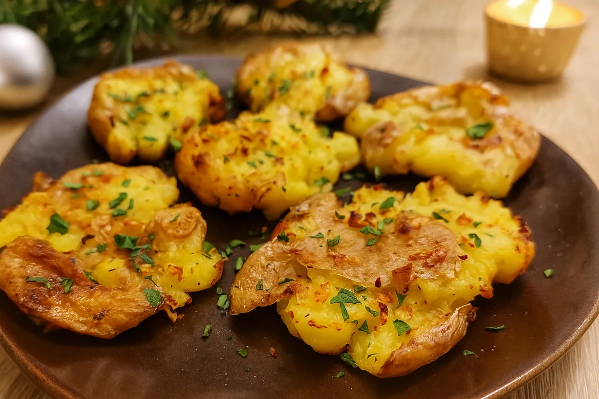 pečené roztlačené zemiaky