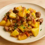 pečené zemiaky s bravčovým mäsom