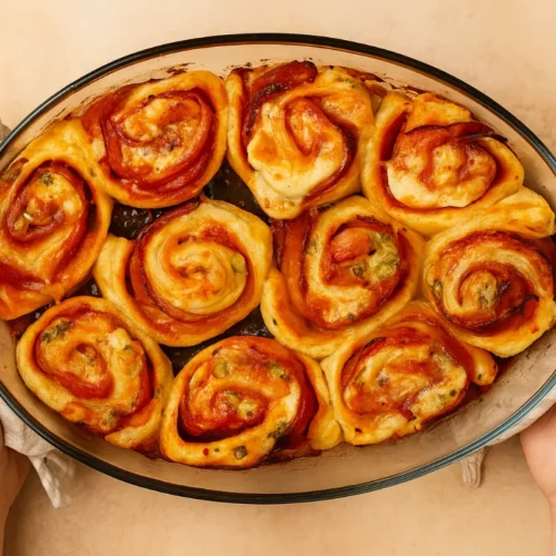 pizza slimáky z lístkového cesta