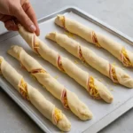 pizza tyčinky z lístkového cesta