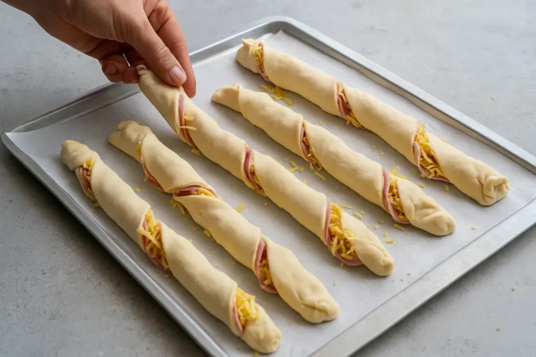 pizza tyčinky z lístkového cesta