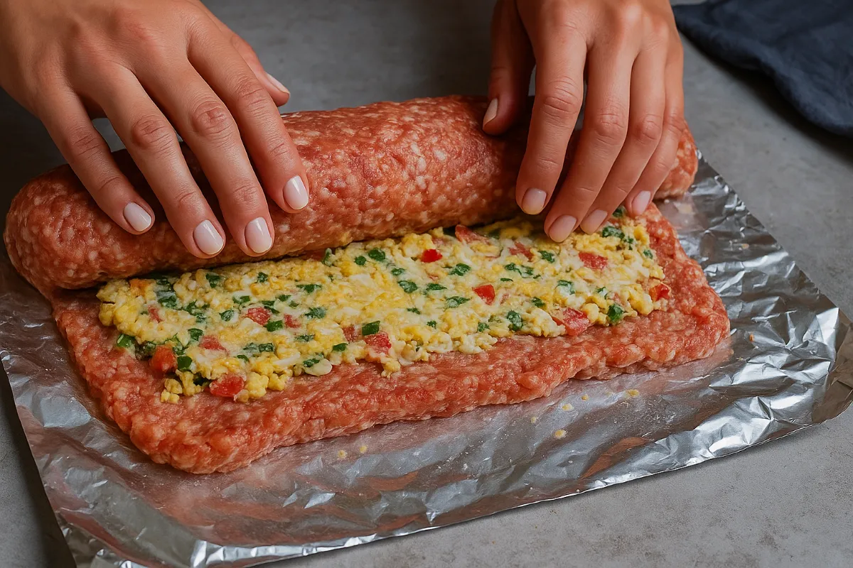 plnená roláda z mletého mäsa