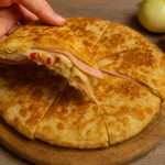 plnená tortilla na panvici
