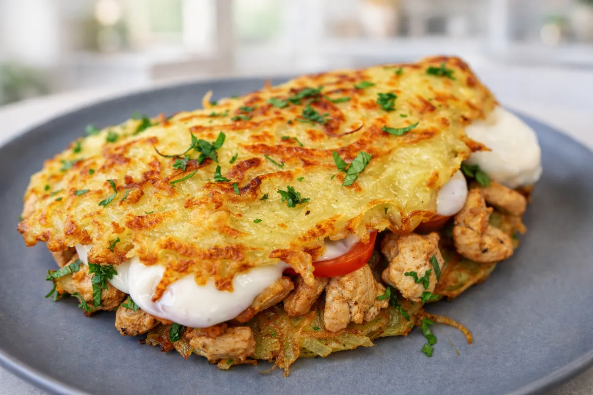 plnená zemiaková placka