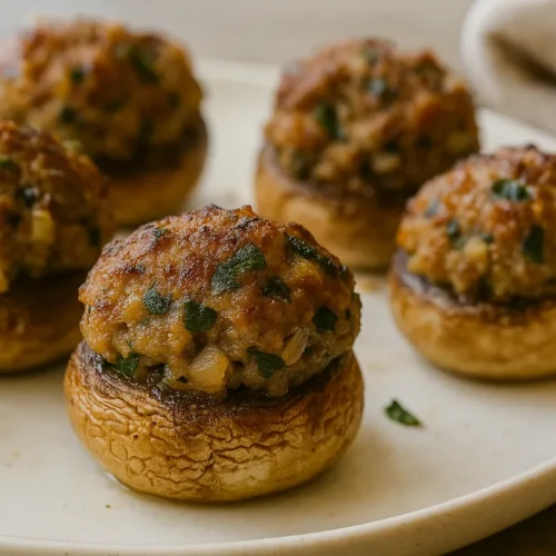 plnené šampiňóny