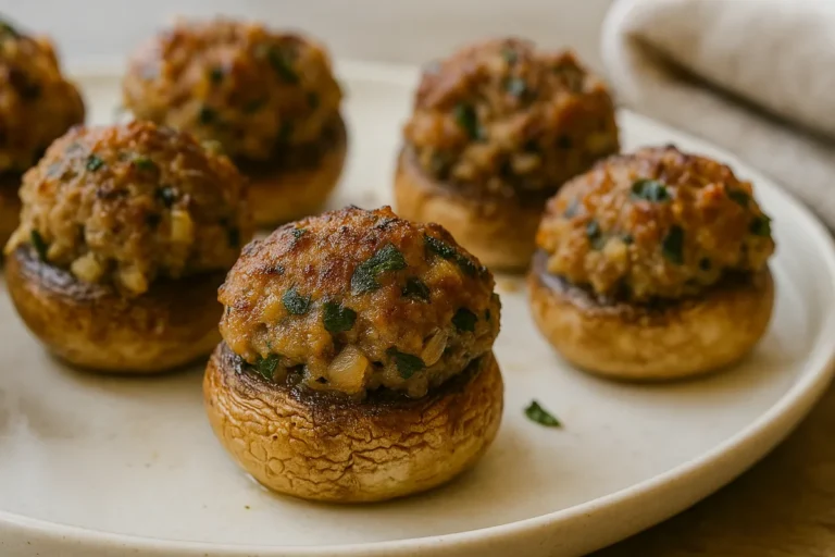 plnené šampiňóny