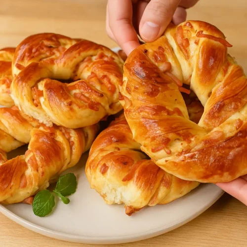 plnené syrové pletenky