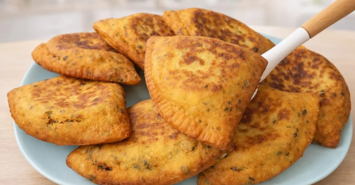 plnené zemiakové trojuholníky z panvice