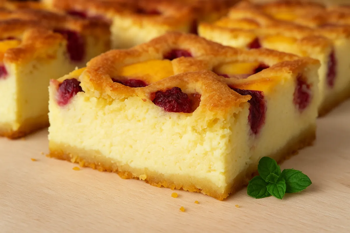 prešívaný tvarohový koláč