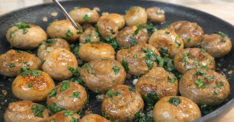 restované šampiňóny na masle