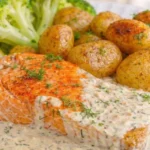 rýchly losos na panvici