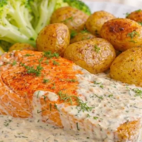 rýchly losos na panvici