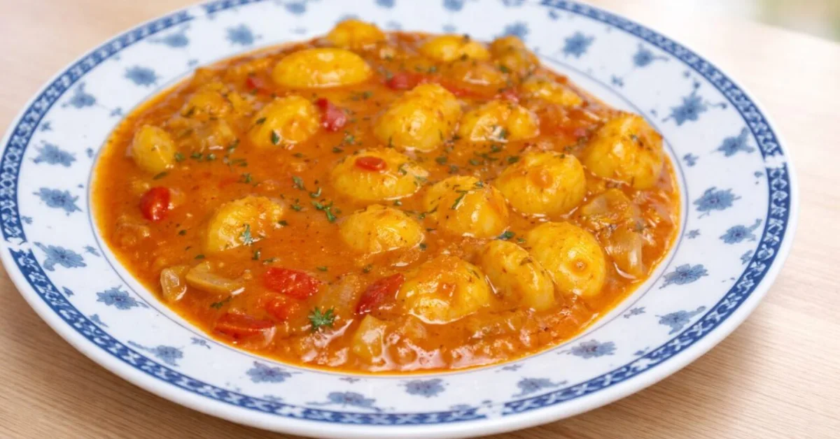 šampiňónové gnocchi s ajvarom