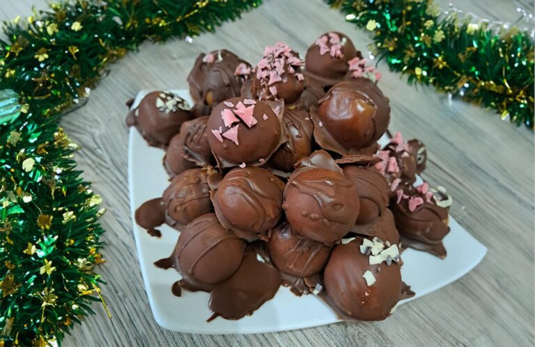 silvestrovské čokoládové guľky