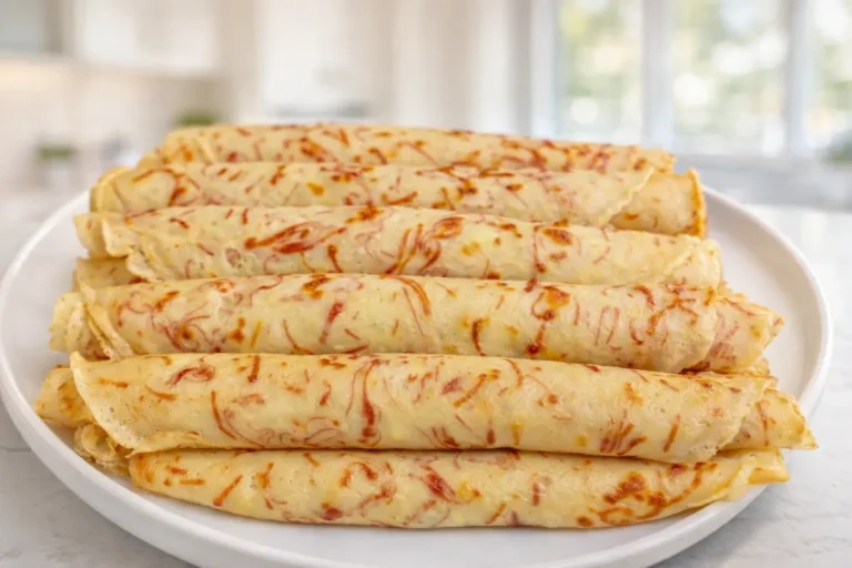 slané palacinky s kuracou salámou