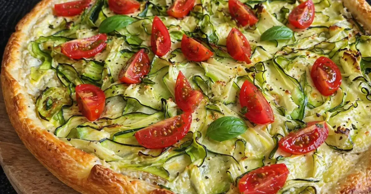 slaný cuketový koláč