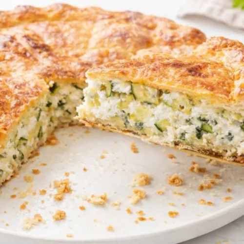 slaný cuketový koláč z lístkového cesta