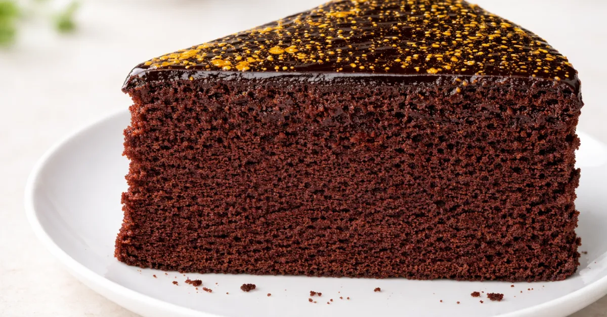 šťavnatý čokoládový koláč s višňami