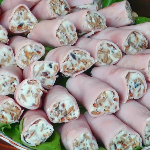 šunkové rolky s plnkou