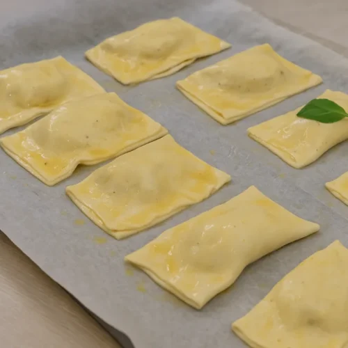 šunkové vrecká z lístkového cesta