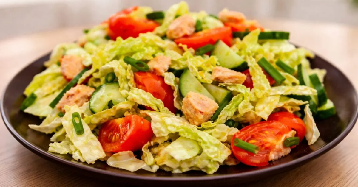 tuniakový šalát s čínskou kapustou