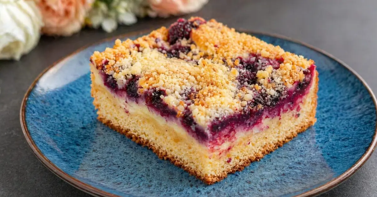 tvarohový koláč s ovocím