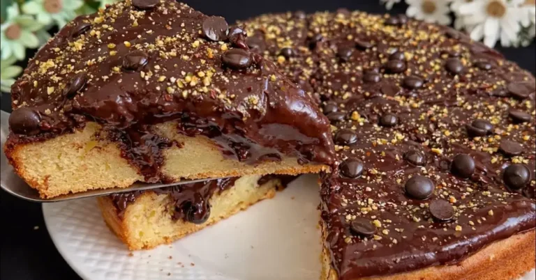 vanilkový koláč s čokoládovým krémom